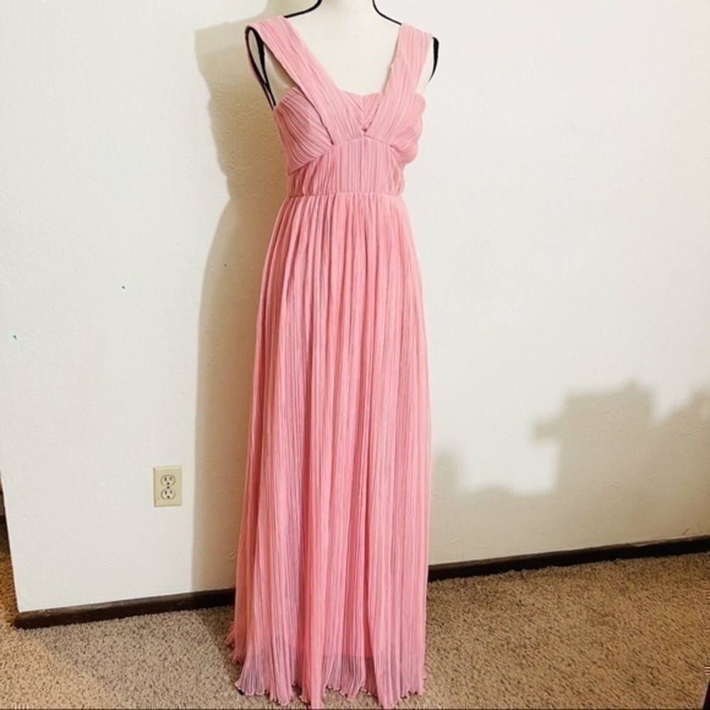 Filly Flair Blush Pleated Maxi Dress
